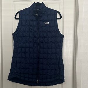 The North Face Navy Quilted Down Vest - Women's
